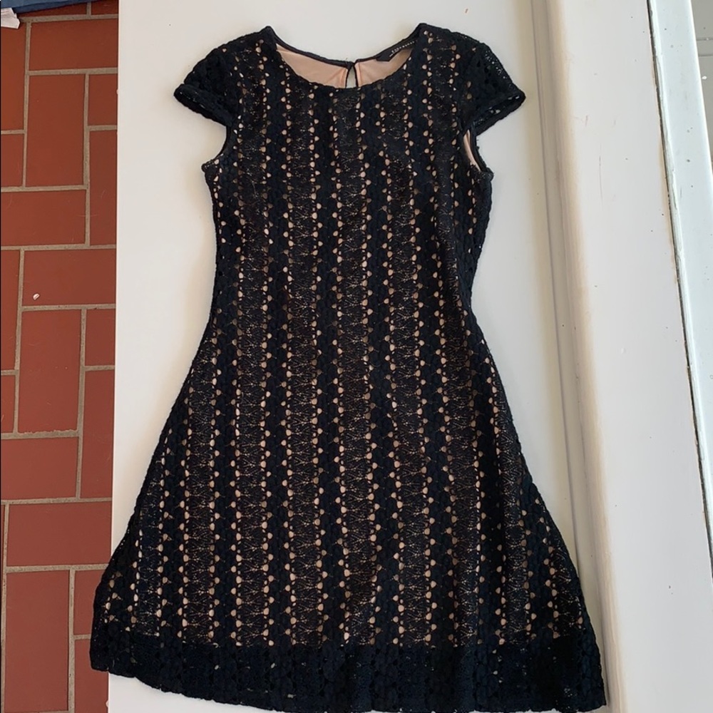 Zara woman size small black eyelet dress